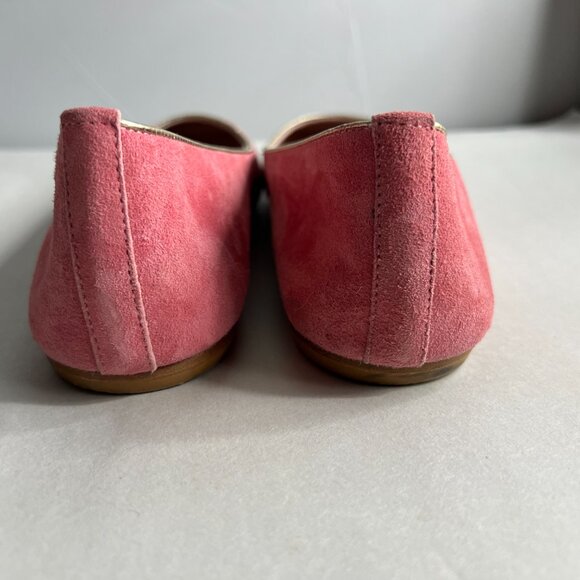Summit White Mountain Pink Suede Leather Square Toe Flats Size 9 Made in Italy - Picture 5 of 9